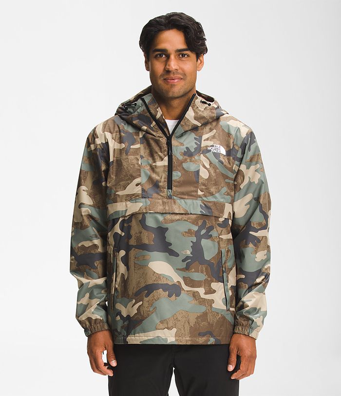 The North Face Mens Rain Jacket Printed Antora Anorak 853RHBZUD - Camo